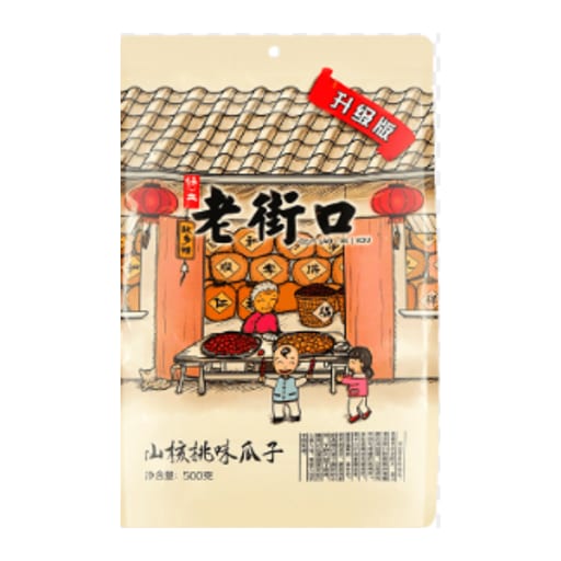 LaoJieKou Sunflower Seeds Walnut Flavor (Large Pack) — 20 × 500g per case