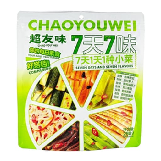 CYW Assorted Spicy Vegetables Seven Types — 24 × 280g per case