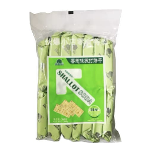 GuoZiTing Soda Crackers (Scallion Flavor) — 12 × 360g per case