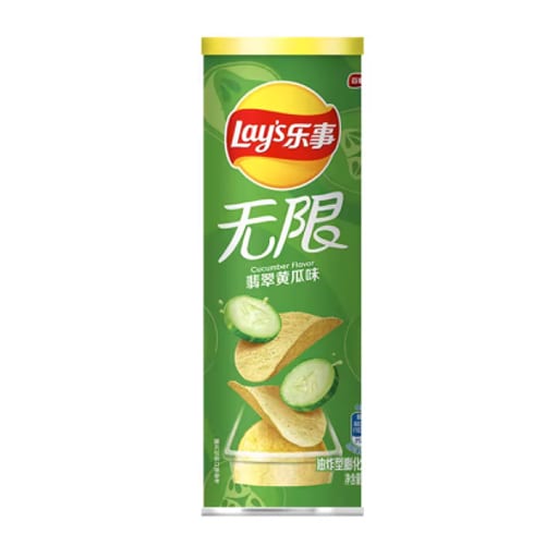 LAYS Can Chips Fresh Cucumber — 24 × 90g per case