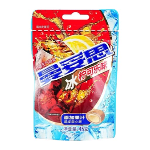 MENTOS Ice Lemon Cola Flavor Gummy Candy — 80 × 45g x 10pc per case