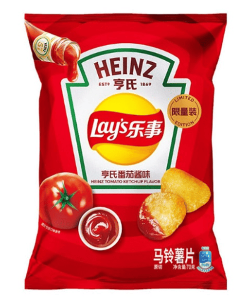Lays Saveur tomate Heinz — 22 × 70g par caisse