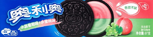 g x24 OREO Crystal Grape and Peach Cookie — 24 × 97g per case