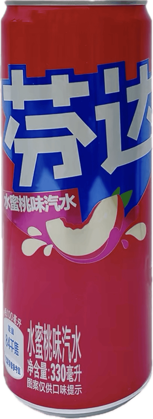 FANTA Peach Flavor Can — 12 × 330ml per case
