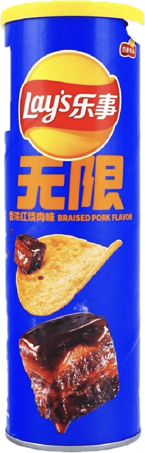 LAYS Can Chips Braised Pork Belly — 24 × 90g per case