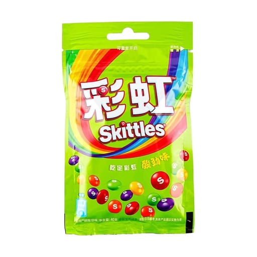 SKITTLES Caramelos masticables ácidos y crocantes SKITTLES — 120 × 40g por caja