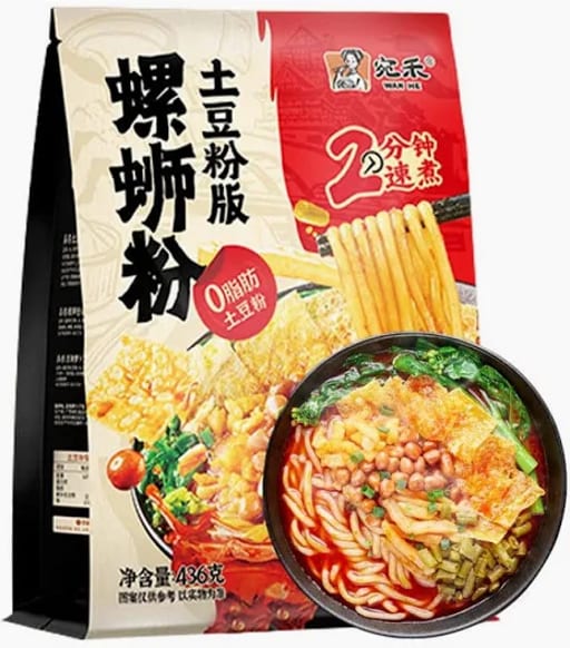 Wanhe Snail Noodle (Potato noodles) — 18 × 436g per case