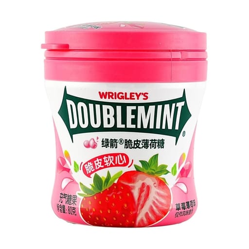 Wrigley's Crispy Mint Candy Strawberry Mint Flover — 36 × 80g per case