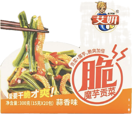 AIYAN Konjac Jelly With Pickle Garlic Flavor — 20 × 300g per case
