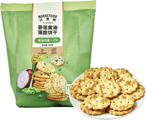 Walmart Marketside Scallion Crispy Thin Cookies — 15 × 360g per case