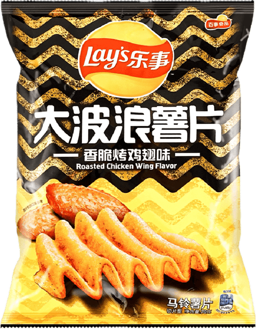 LAYS Wave Chips BBQ Chicken Wing — 22 × 70g per case