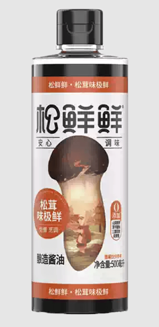 Songxianxian Sauce soja au matsutake Songxianxian moins de sodium — 12 × 500ml par caisse