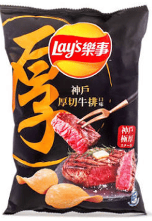 L34 台湾 LAY'S 神戸厚切りステーキ味ポテトチップス — 1ケース 12 × 59.5g