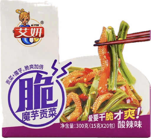 AIYAN Konjac Jelly With Pickle Spicy & Sour Flavor — 20 × 300g per case
