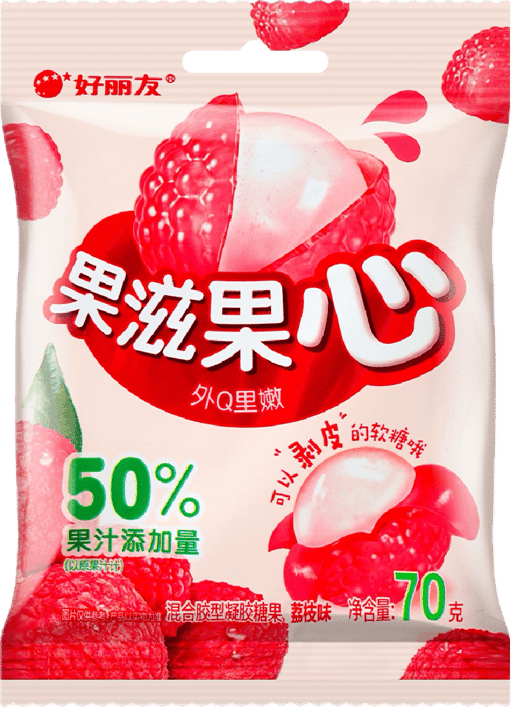 ORION Fruit Jelly Gummy Candy Lychee Flavor — 40 × 70g per case