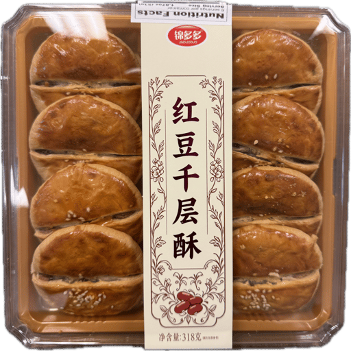 JDD Red Bean Layer Pastry — 12 × 318g per case
