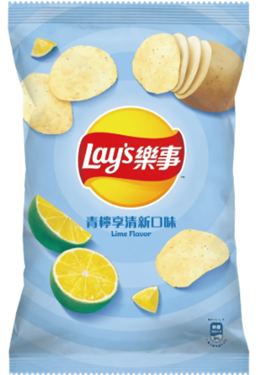 L31 Taiwan LAY'S CHIPS DE POMME DE TERRE SAVEUR CITRON VERT 59.5 — 12 × 59.5g par caisse