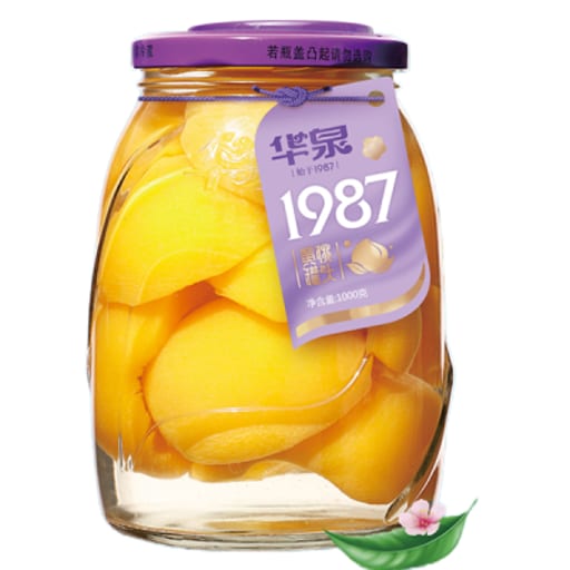 Huaquan Yellow Peaches Canned — 6 × 1000g per case